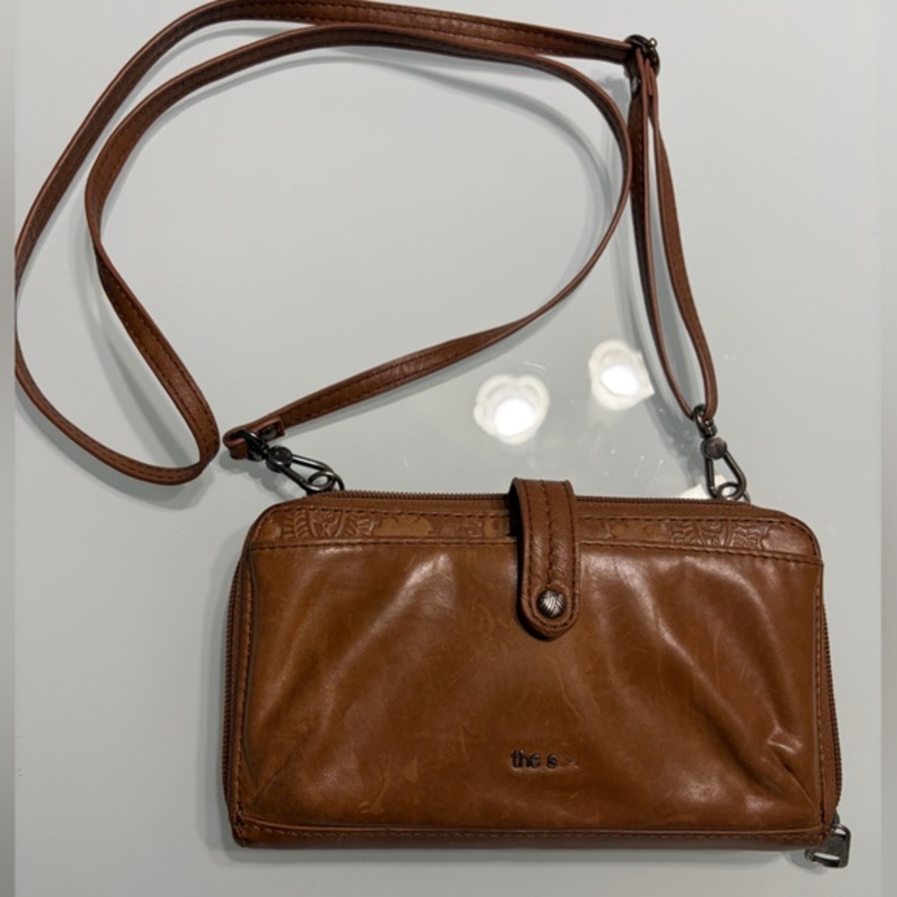The Sak Brown Leather Crossbody Bag